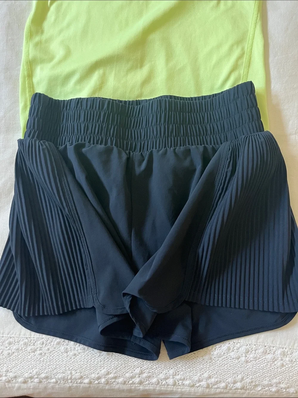 All in Motion Racerback Tank Top & Elastic Waist Shorts, Size Large (10/12)